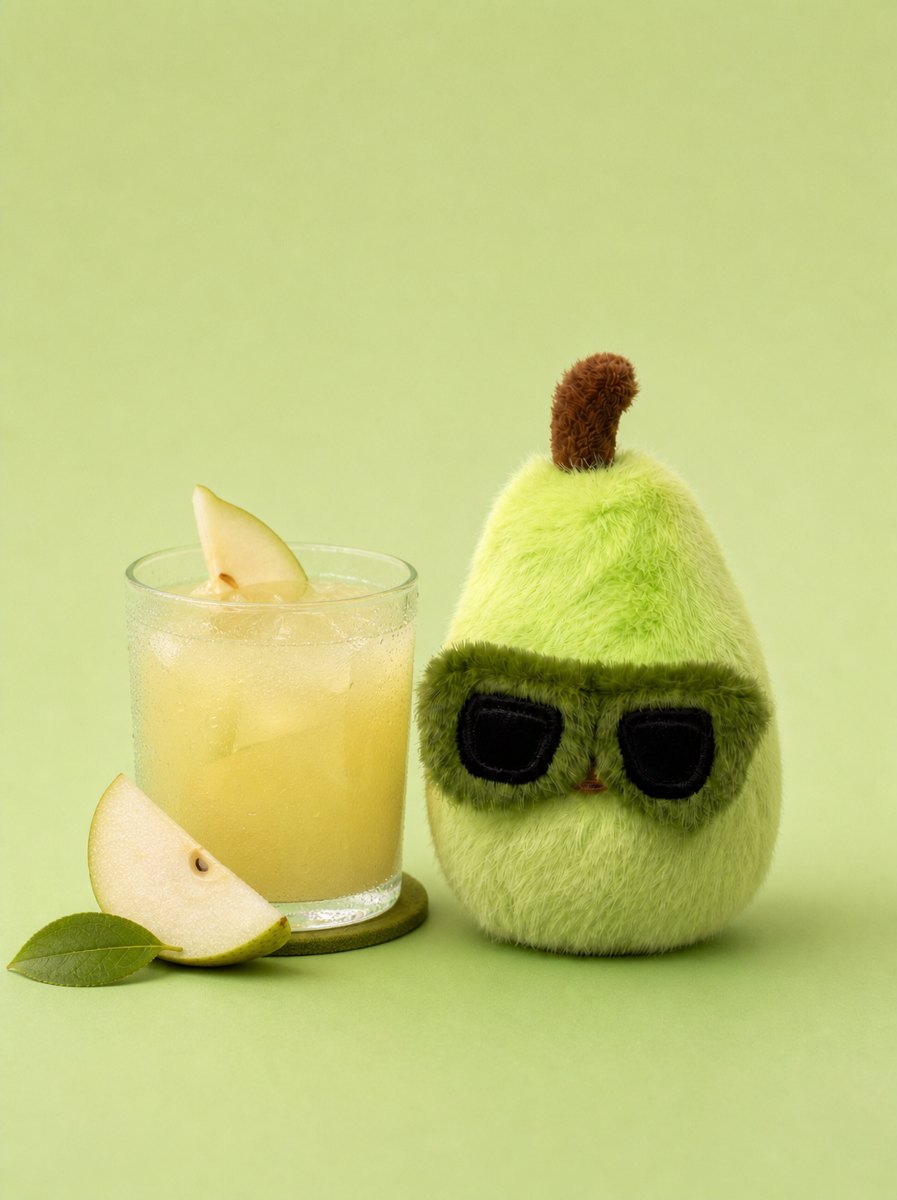 Pear charm with pear juice