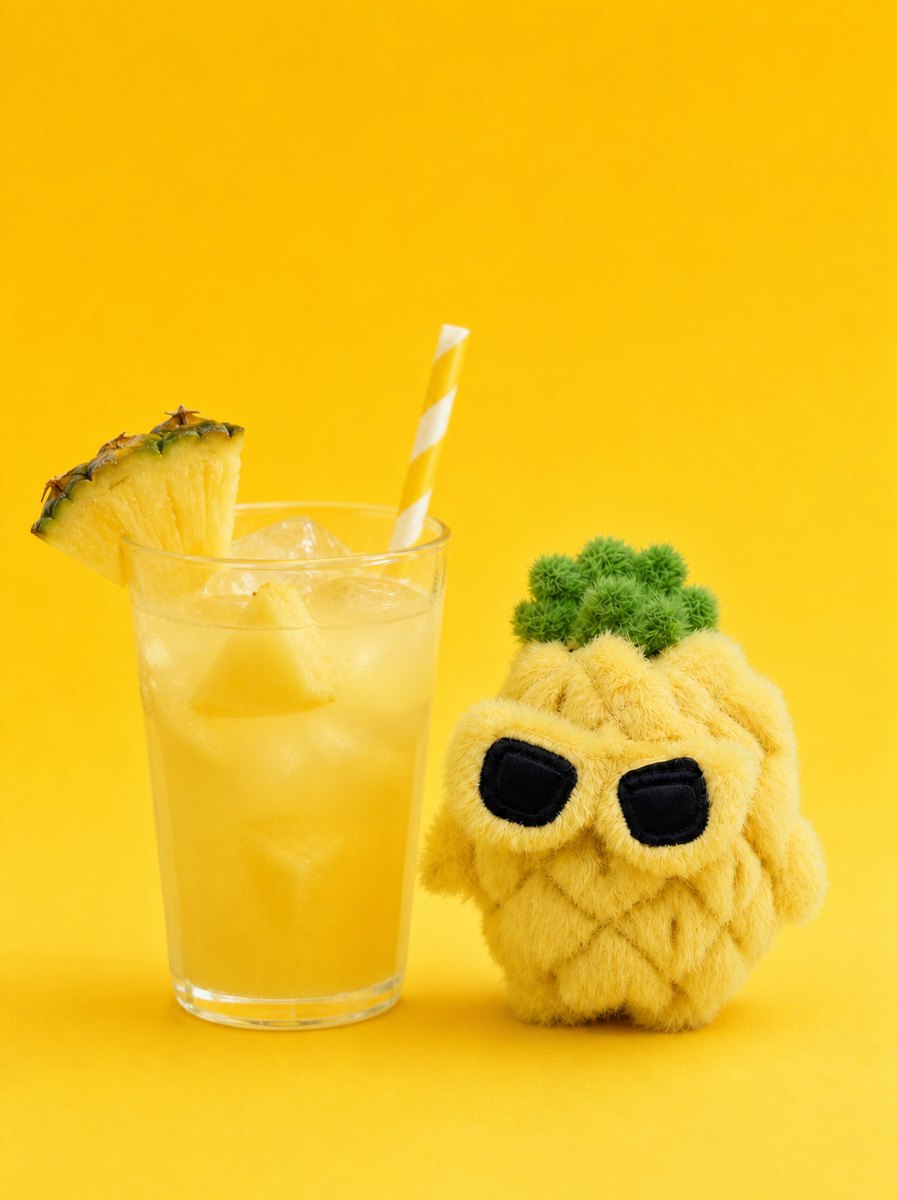 Pineapple charm with pineapple soda